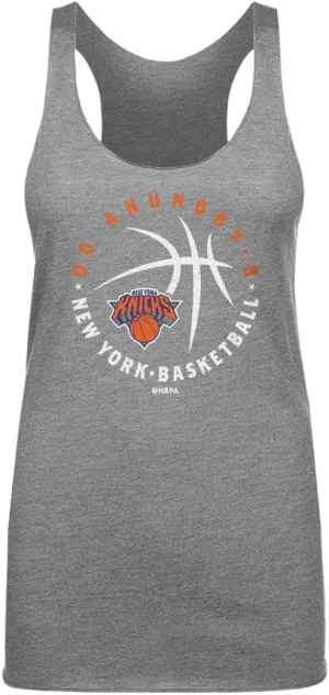 500 LEVEL OG Anunoby New York Knicks Women's Tank Top - OG Anunoby New York Knicks Player Ball WHT