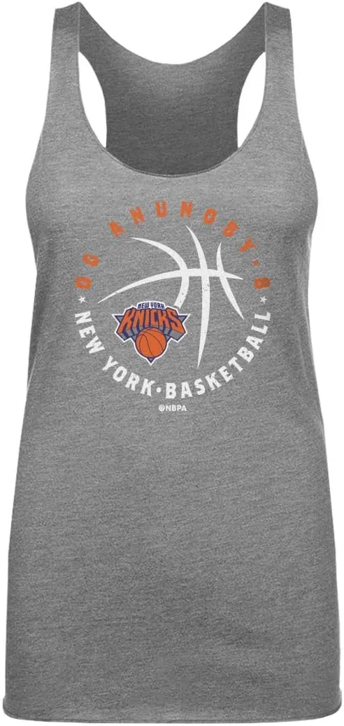 500 LEVEL OG Anunoby New York Knicks Women's Tank Top - OG Anunoby New York Knicks Player Ball WHT
