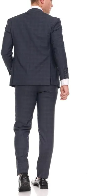 Adam Baker Men's Single Breasted Ultra Slim Fit 2-Piece (Jacket, Trousers) Suit Set