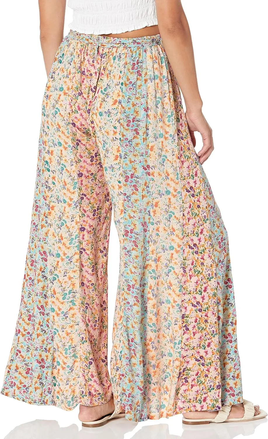 Angie Women's Wide Leg Tie Front Pants