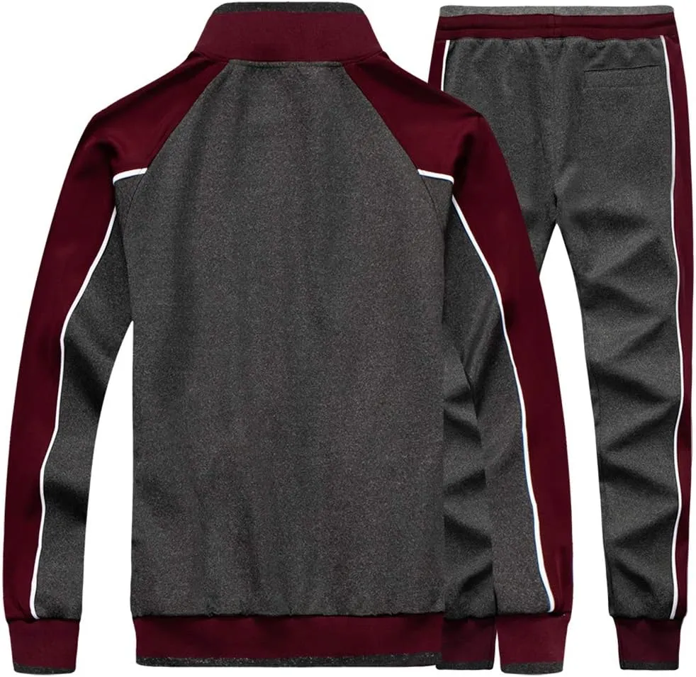 AOTORR Men's Tracksuit 2 Pieces Sweat Suits Casual Full Zip Long Sleeve Outfit Sports Jogging Suits Set