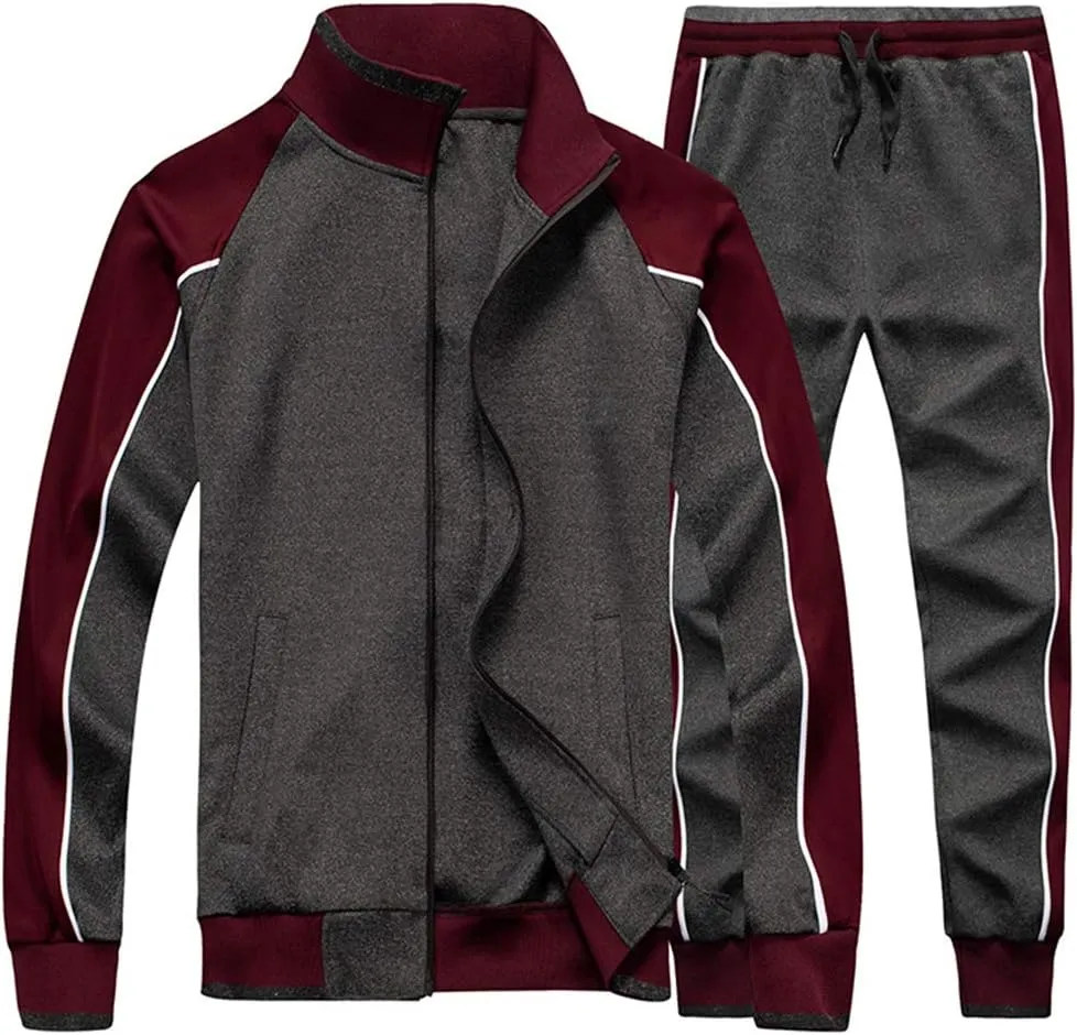 AOTORR Men's Tracksuit 2 Pieces Sweat Suits Casual Full Zip Long Sleeve Outfit Sports Jogging Suits Set