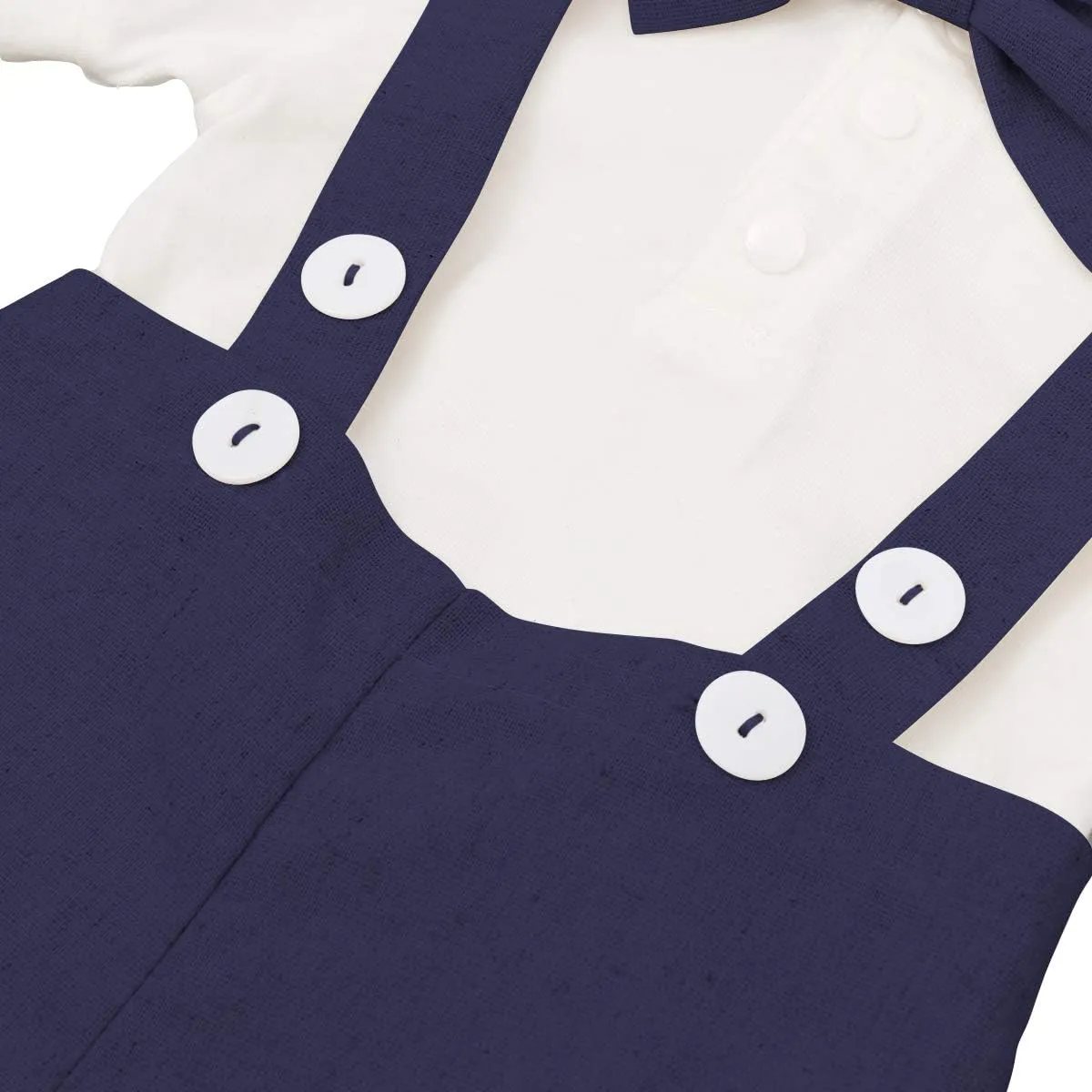 Baby Boys Formal Suit Set Short Sleeve Romper Suspenders Shorts Pants Bowtie Wedding Tuxedo Outfits Cake Smash Clothes