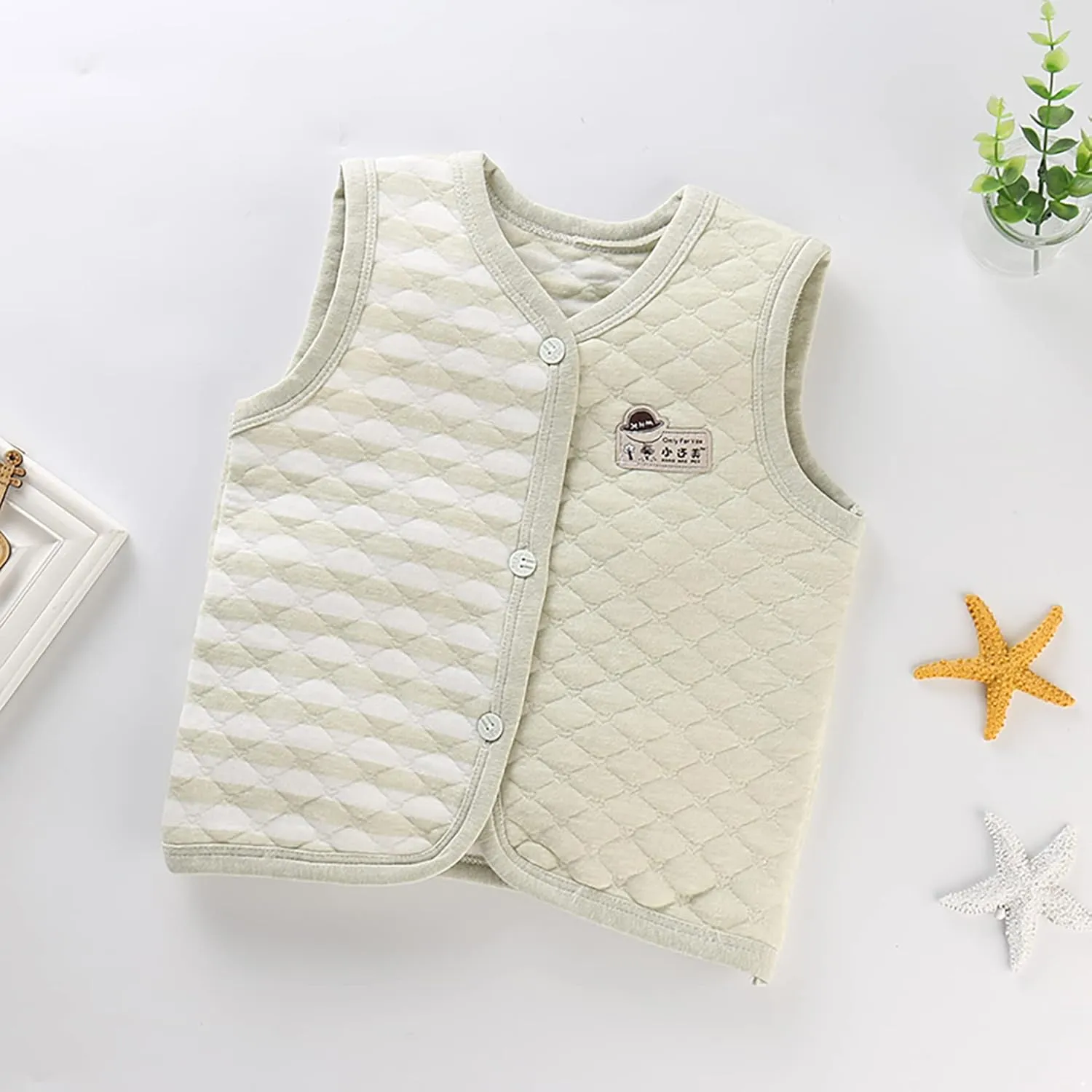 Baby Toddler Cotton Vests Infant Sleeveless Padded Waistcoat Winter Warm Outwear