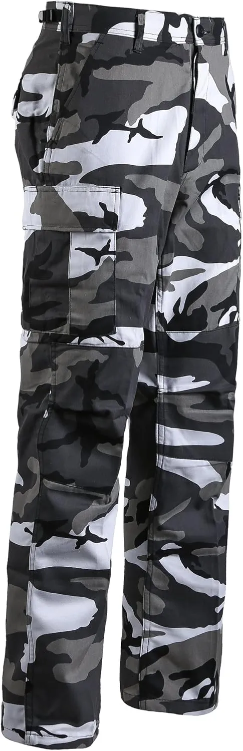 BACKBONE Mens Casual Camouflage Cargo Pants Army Military BDU Pants