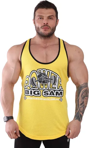 BIG SAM SPORTSWEAR COMPANY Men's Gym Tank Top Bodybuilding, Fitness Workout Y-Back Sleeveless Muscle Cotton T-Shirt