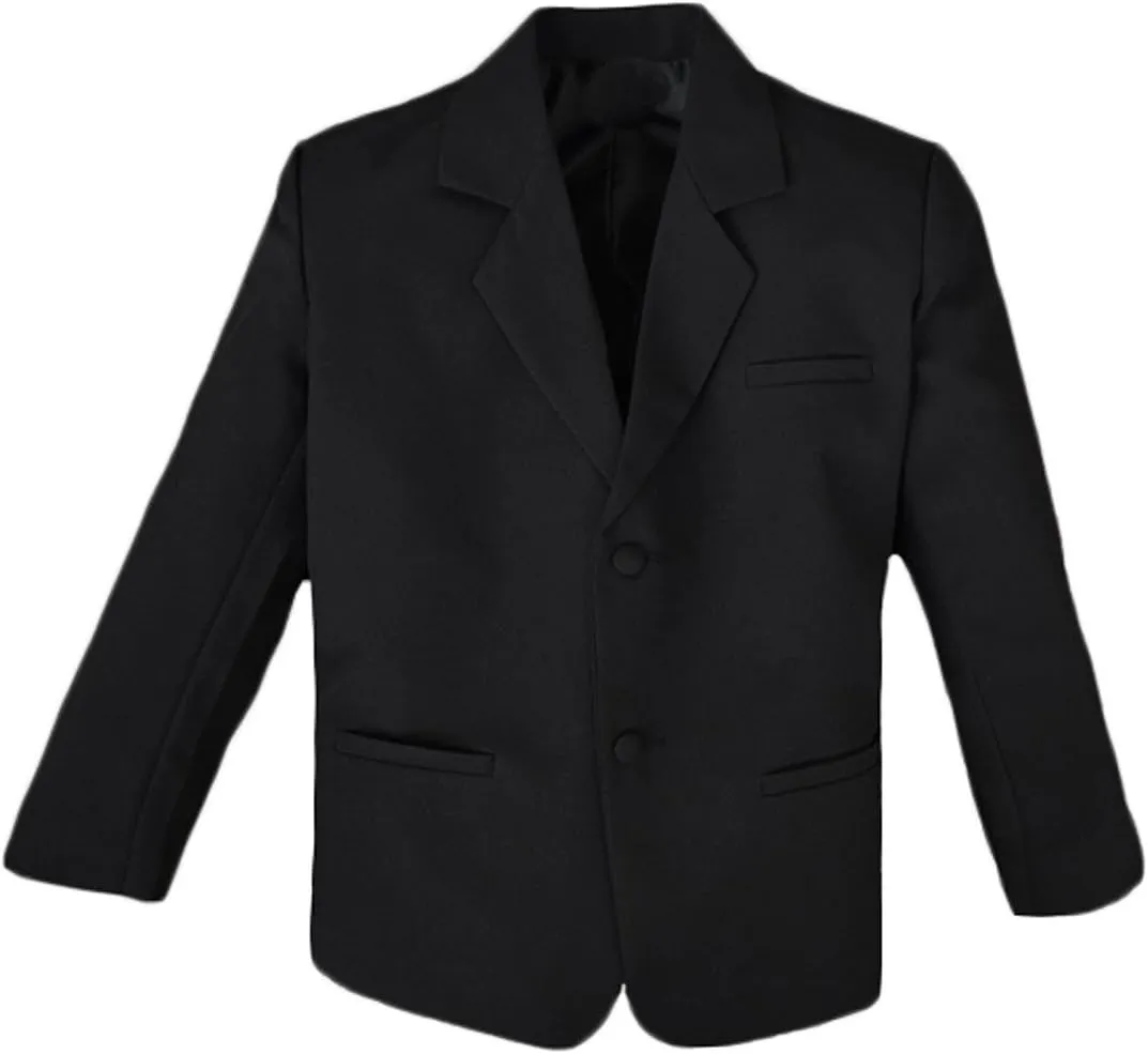Black n Bianco Boys' Formal Black Suit with Shirt and Vest