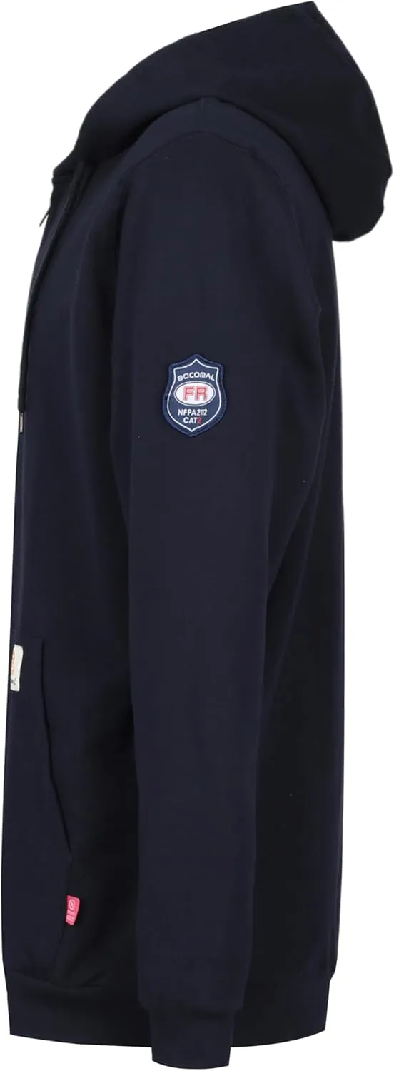 BOCOMAL FR Hoodies Zipper Front for Summer 7.5oz Lightweight Cotton Flame Resistant SweatshirtNon Fleece