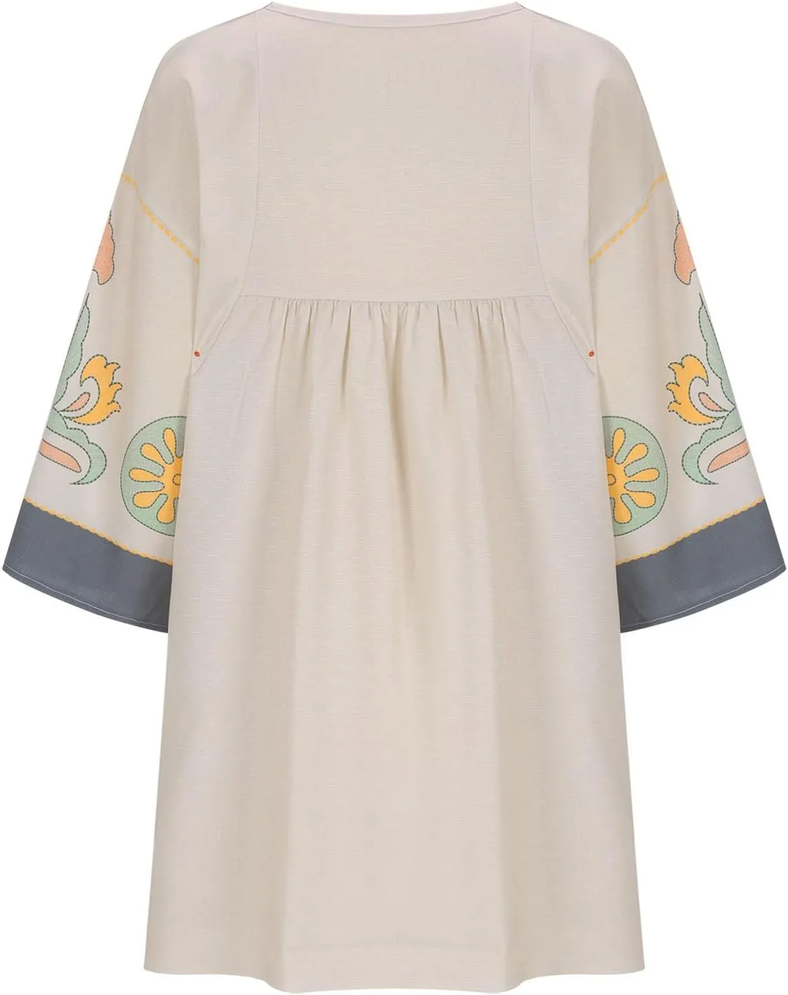 Boho Dresses for Women 2024 Women's Fall Dress Long Sleeve Fashion Ruched Fitted Pleated Plus Size Dresses