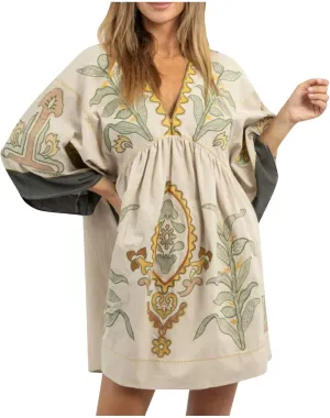 Boho Dresses for Women 2024 Women's Fall Dress Long Sleeve Fashion Ruched Fitted Pleated Plus Size Dresses