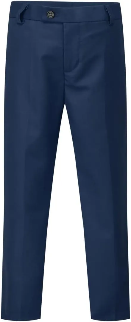 Boyland Boys Solid Color Tuxedo Slim Fit 3 Pieces Suit Set Notched Lapel Jacket Vest Pants for Wedding Prom Party