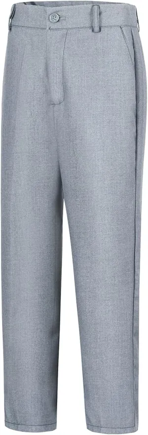 Boys' Flat Front Dress Pants Adjustable Waist School Uniforms Pants