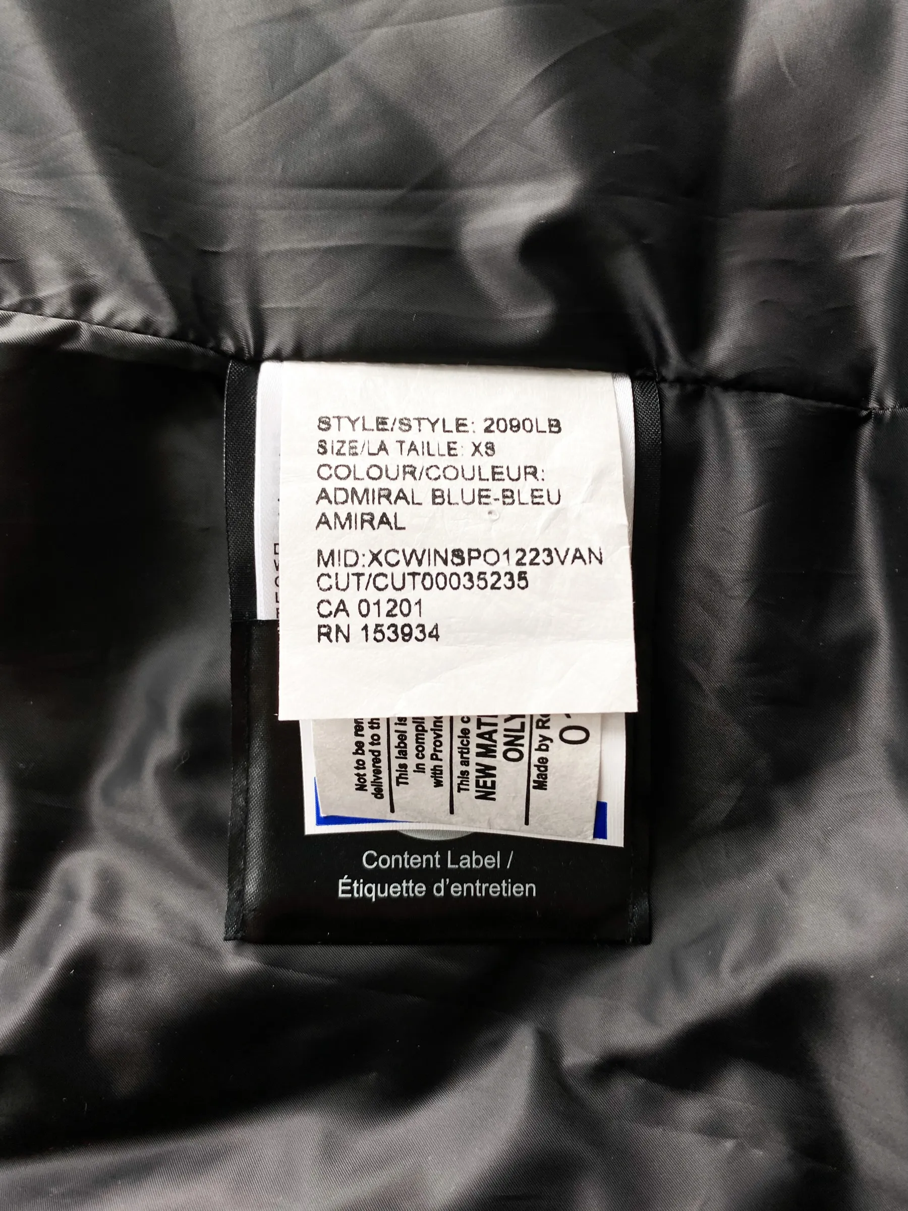 Canada Goose Navy Lorette Black Label Women's Jacket