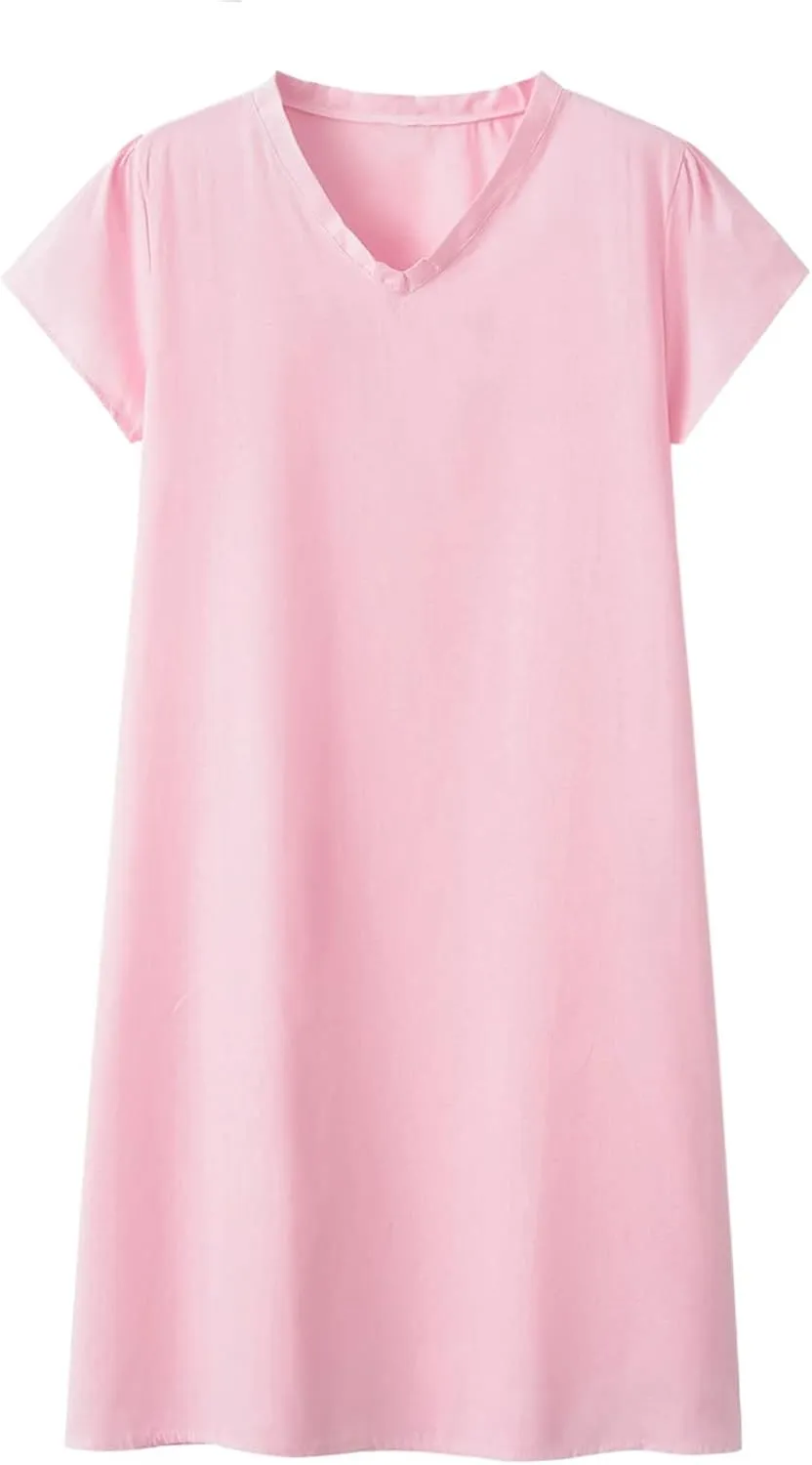 Cotton Linen Dress Short Sleeve Cotton Casual Plus Size Ladies Dress Comfy Plus Size Sundress Cotton Dresses for