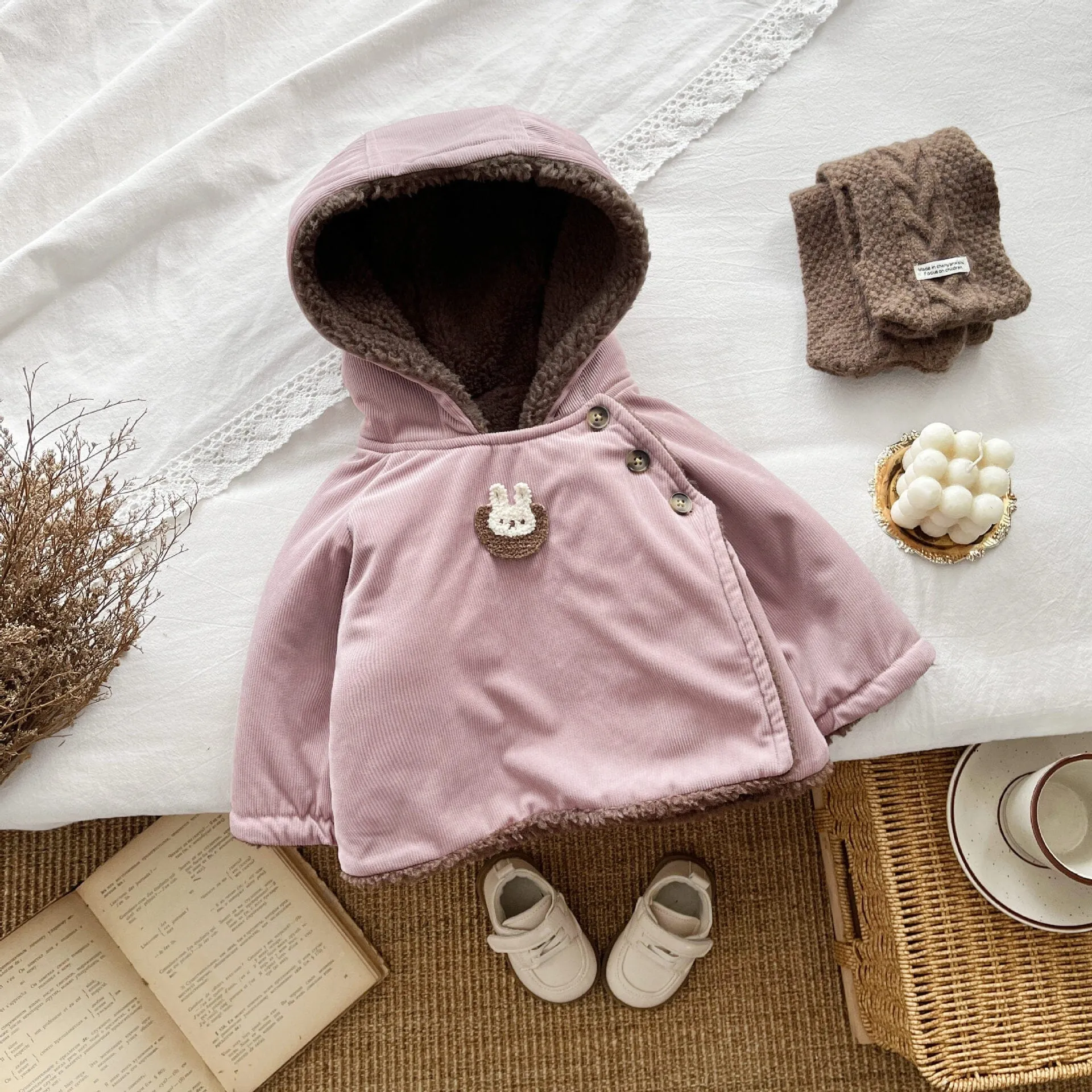 Cozy Bunny Fleece-Lined Hoodie Jacket
