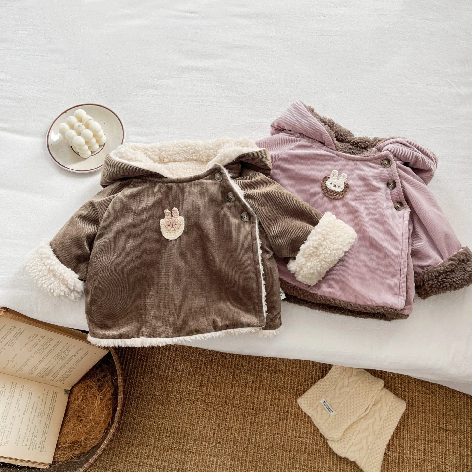 Cozy Bunny Fleece-Lined Hoodie Jacket