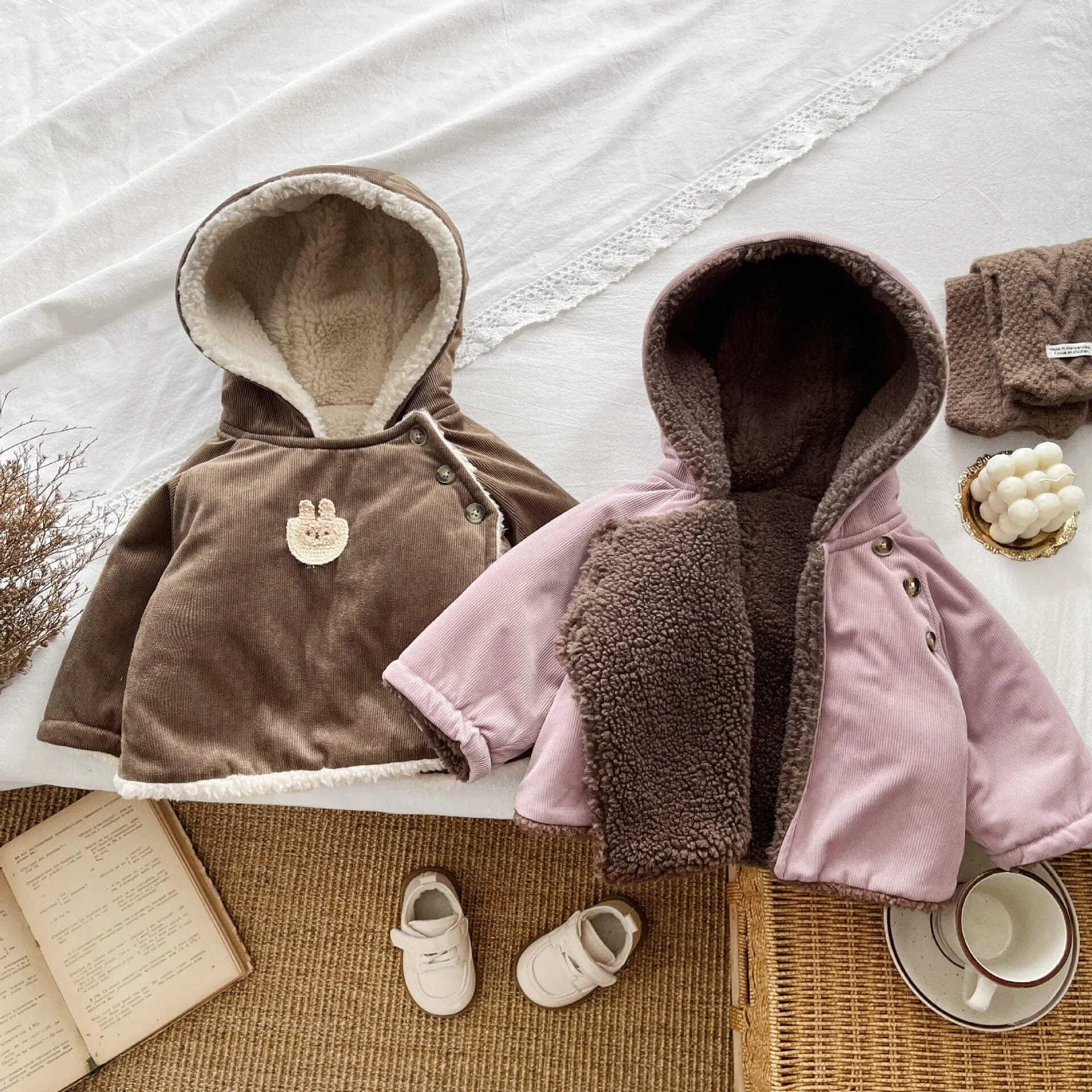 Cozy Bunny Fleece-Lined Hoodie Jacket