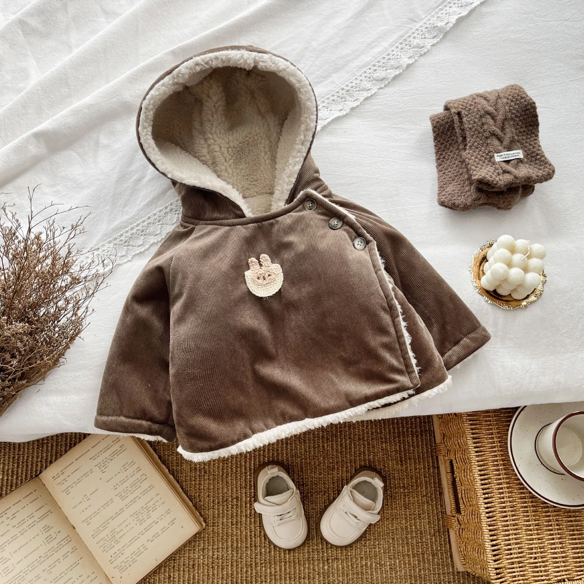 Cozy Bunny Fleece-Lined Hoodie Jacket