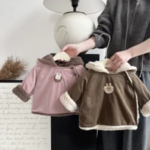 Cozy Bunny Fleece-Lined Hoodie Jacket
