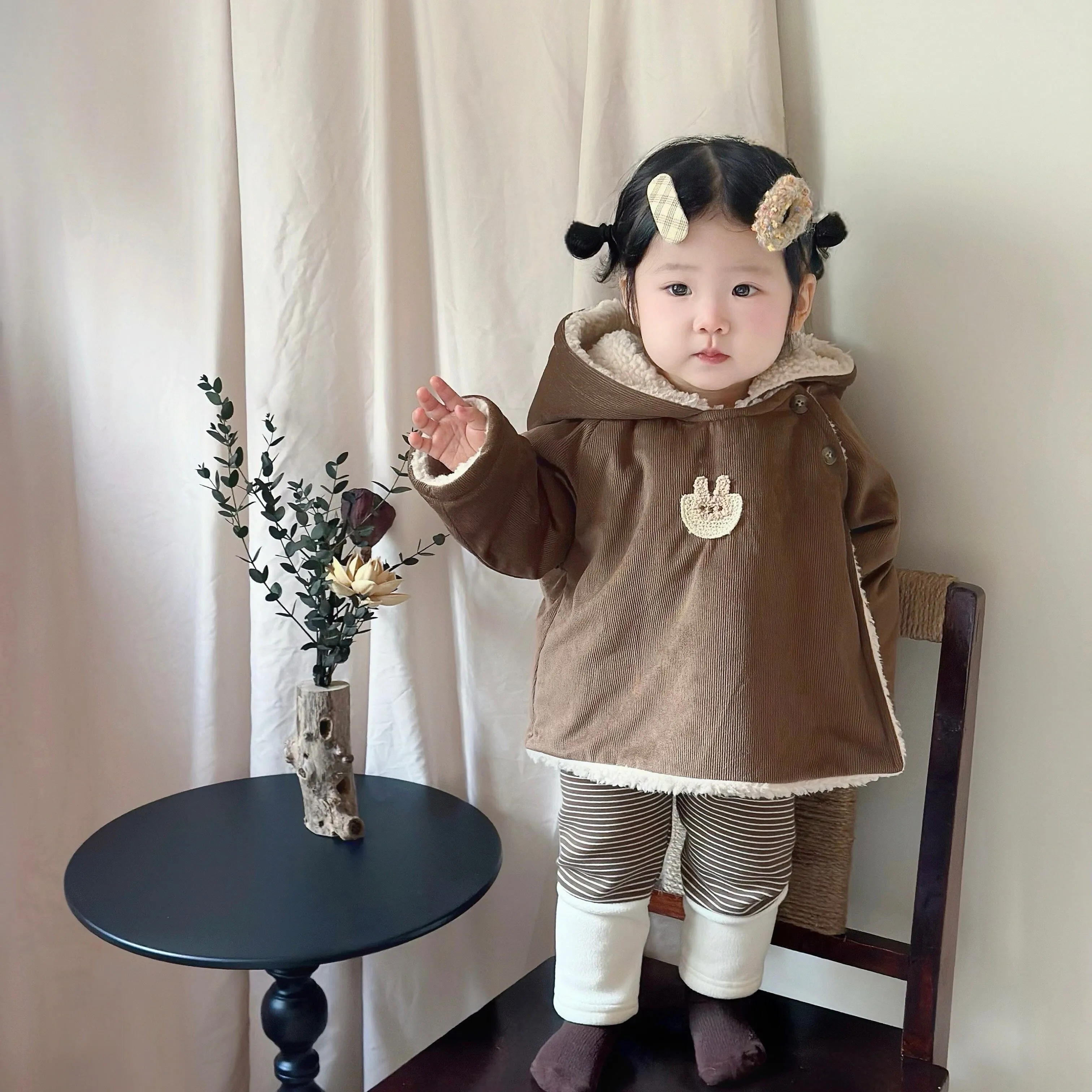 Cozy Bunny Fleece-Lined Hoodie Jacket