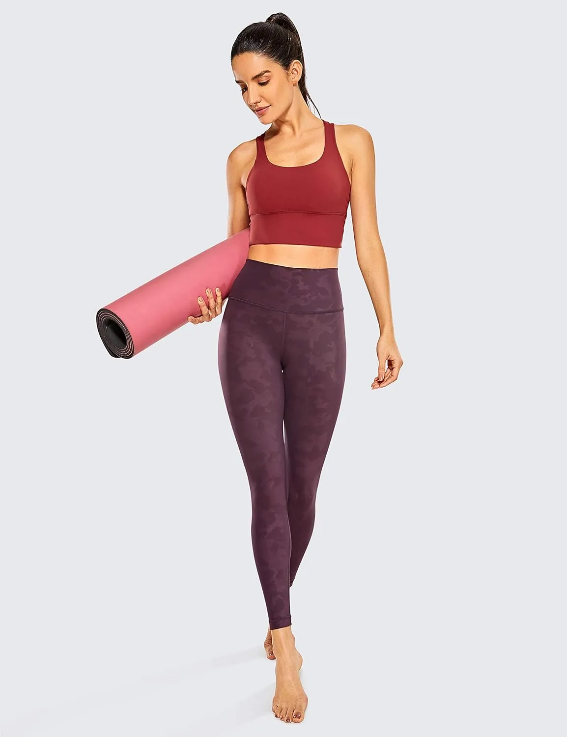 CRZ YOGA Womens Naked Feeling Leggings 25 Inches - High Waisted Workout Yoga Pants