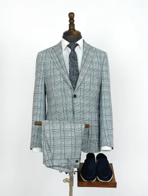 Dillon Blue Set Blazer Linen Suit