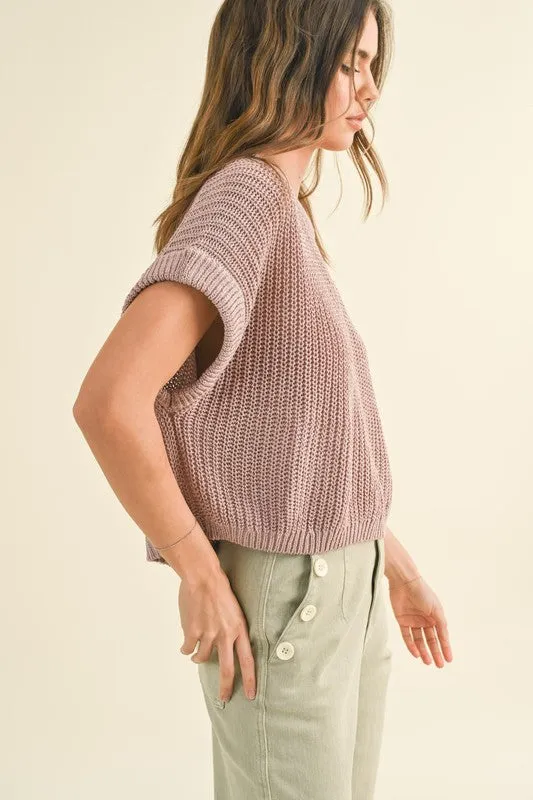 Dolman Sleeve Knitted Top