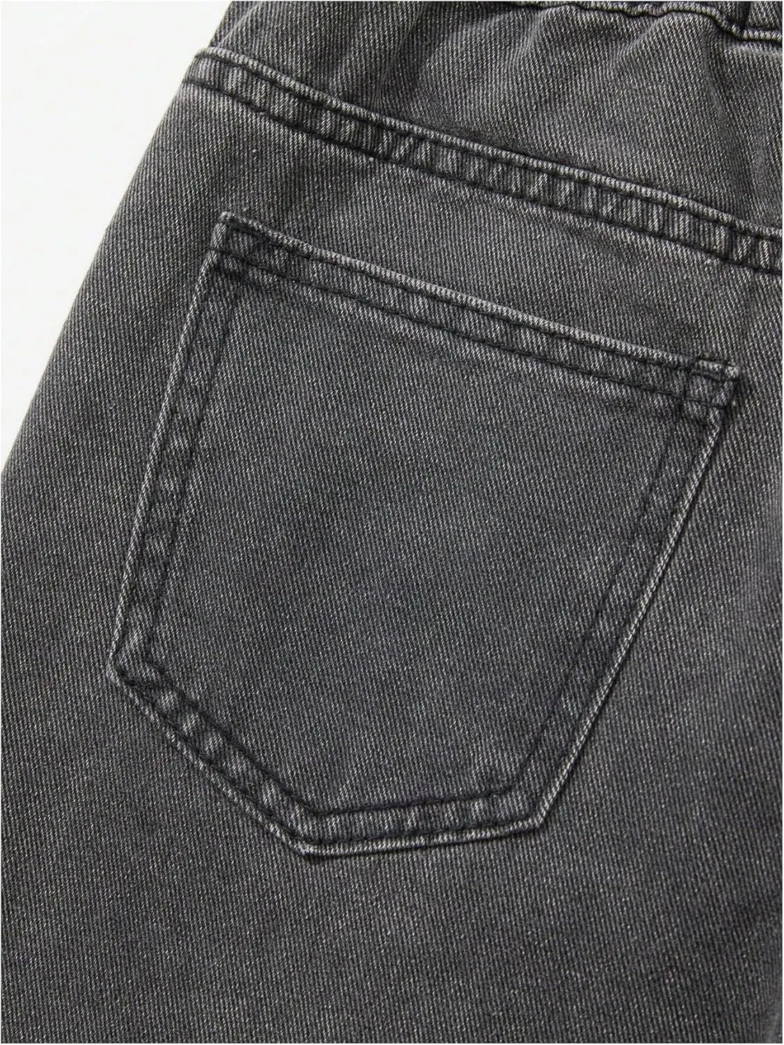 Floerns Girl's Distressed Ripped Denim Pants Elastic Waist Wide Leg Jeans with Pocket