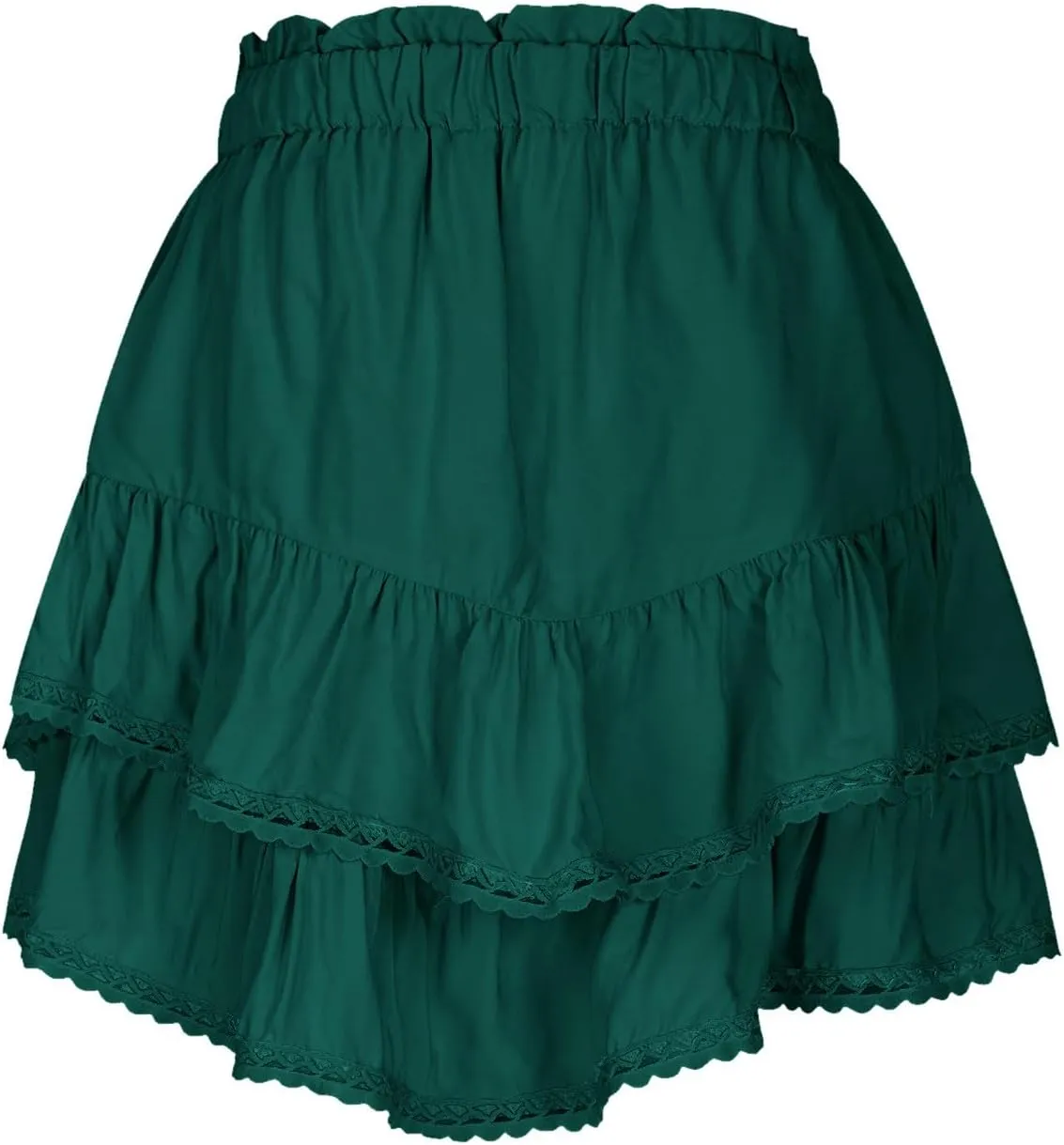 Flowy Shorts for Women Boho Ruffle Tiered Skirts Casual HIgh Waisted Mini Skirt Tennis Golf Summer Vacation Skorts