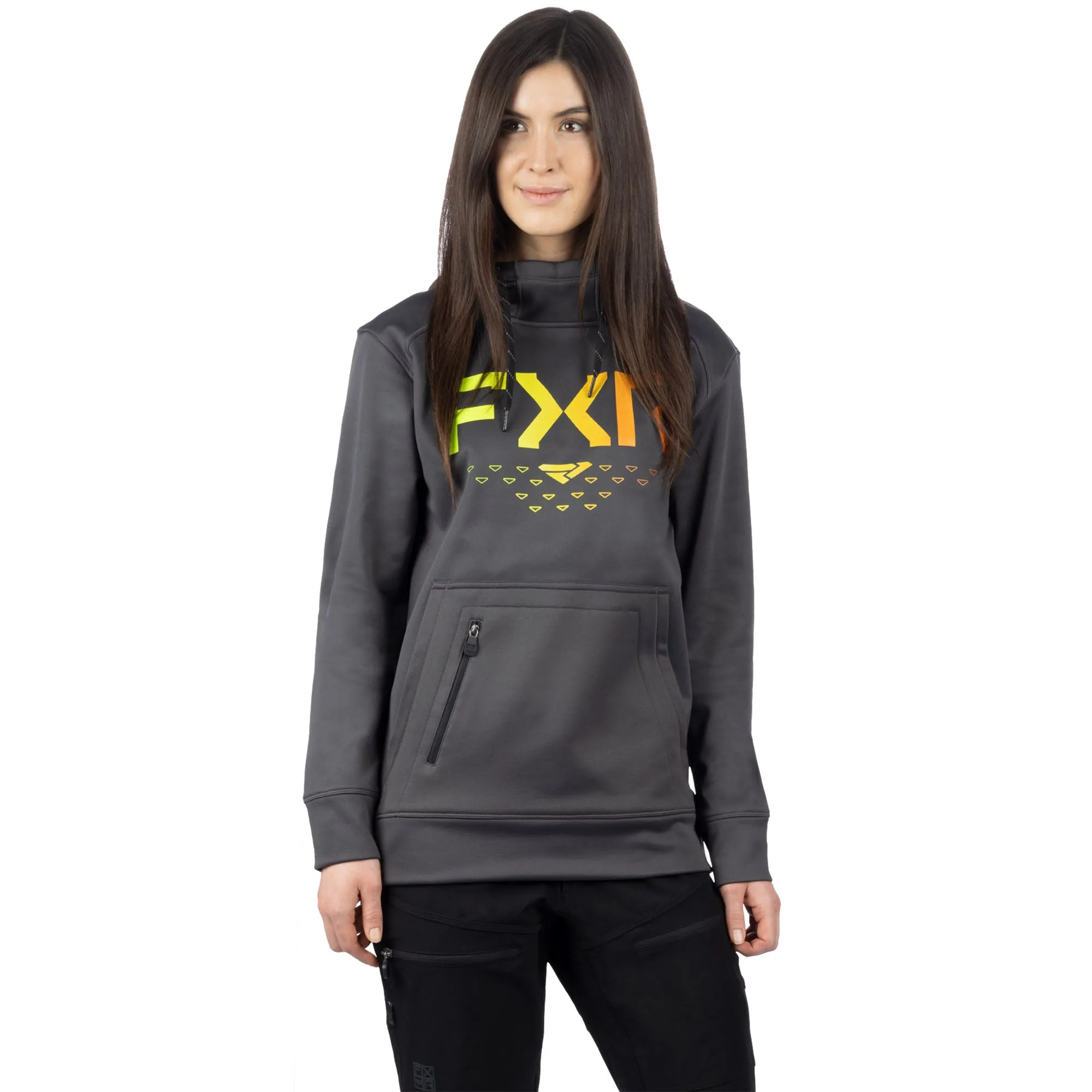 FXR Helium Tech Pullover Hoodie Asphalt/Inferno Grey