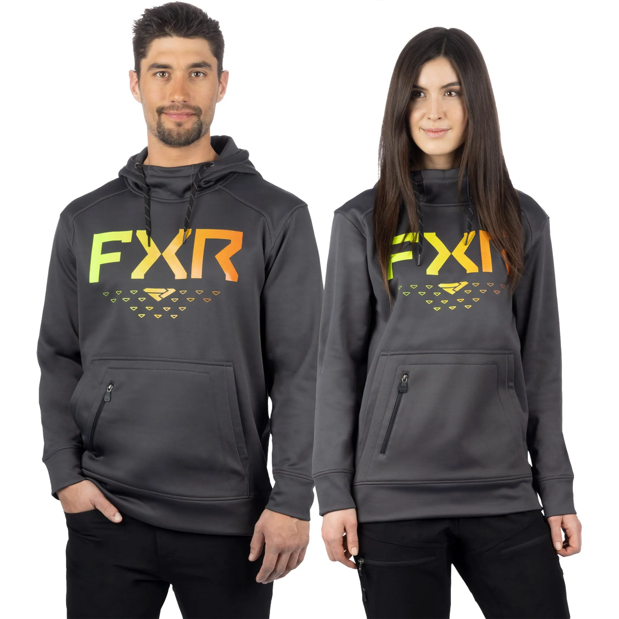 FXR Helium Tech Pullover Hoodie Asphalt/Inferno Grey