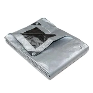 Heavy Duty Silver Tarp Tarpaulin 3.0m x 3.6m