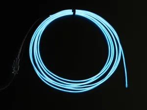 High Brightness White Electroluminescent (EL) Wire - 2.5 meters (High brightness, long life)