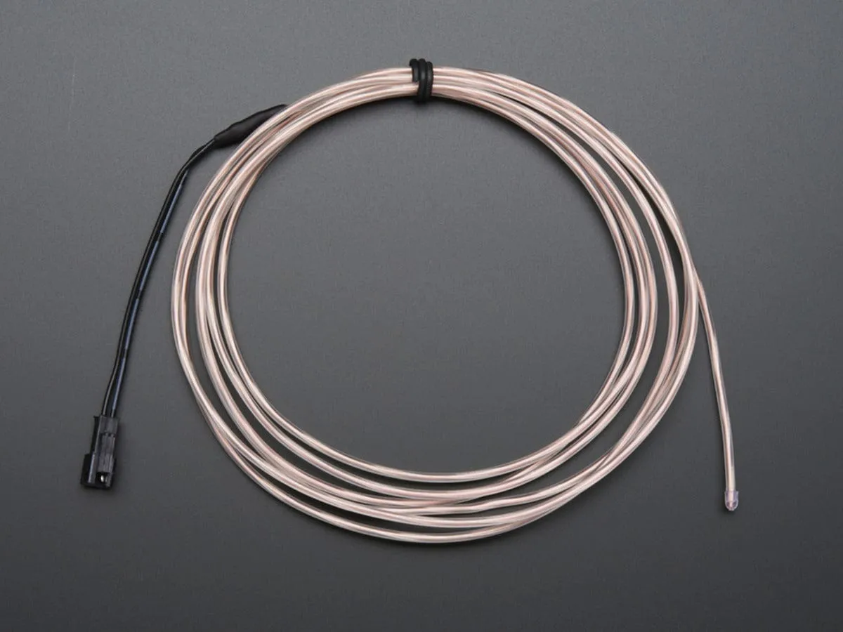 High Brightness White Electroluminescent (EL) Wire - 2.5 meters (High brightness, long life)