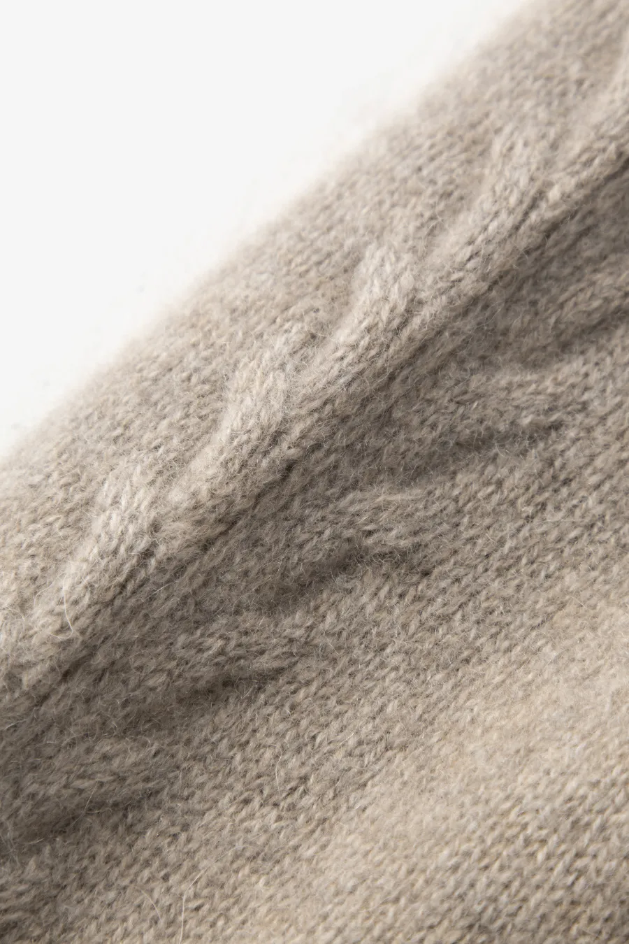 Hooded Knit Raw Velvet Brown