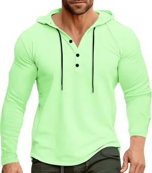 Hoodies For Guys Drawstring Outdoor Casual Comfy Work Workout Plain Sweatshirt