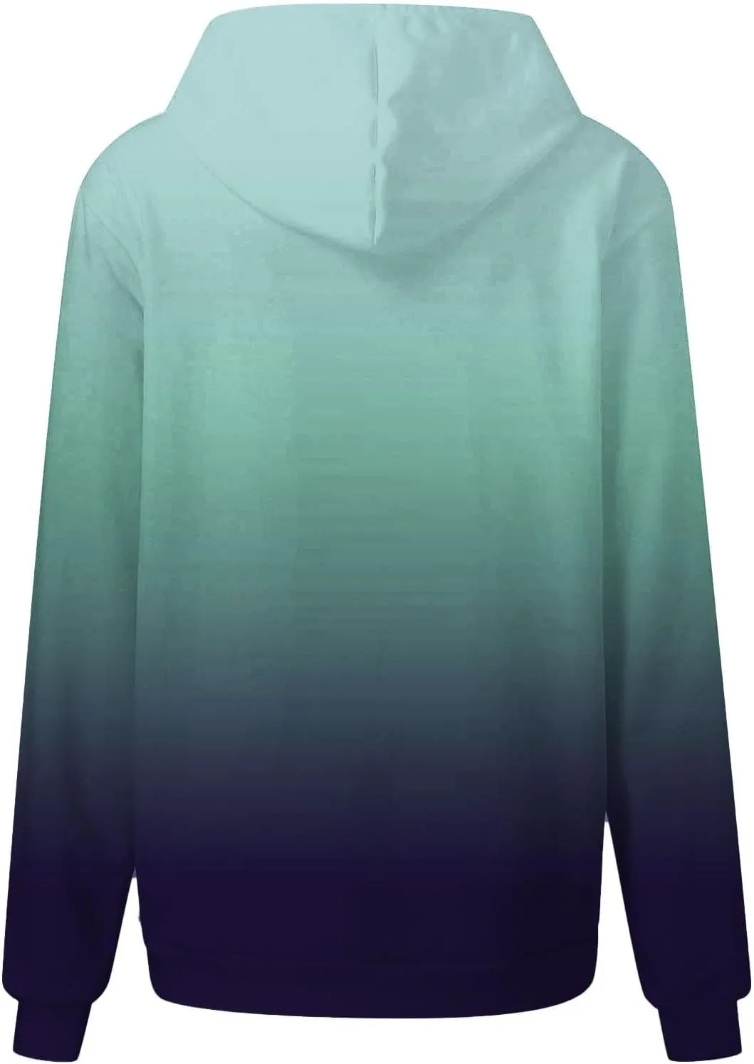 Hoodies For Womens Gradient Print Oversized Sweatshirt Drawstring Pullover With Pocket Trendy Cute Tops for Women Summer