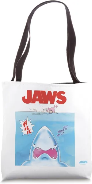 Jaws 50th Anniversary Poster Anime Style Front & Back Tote Bag