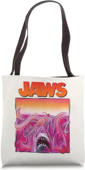 Jaws 50th Anniversary Poster Psychedelic Terror 2-Sided Tote Bag