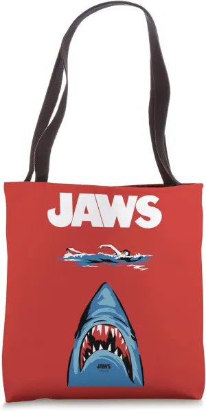 Jaws 50th Anniversary Poster Red Bite Front & Back Tote Bag