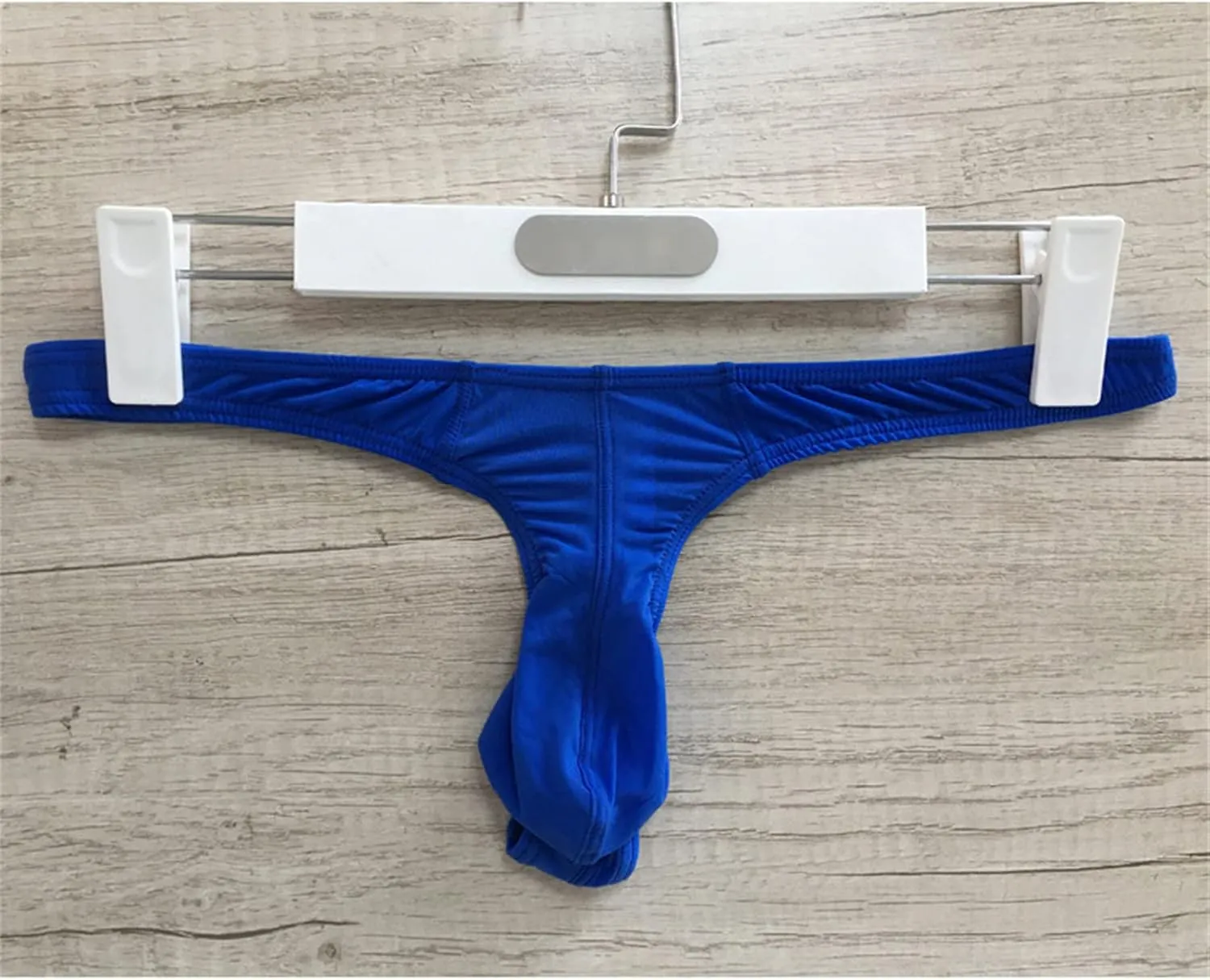 JEsilunmaMY Men's Ice Silk G-String Low Waist Elephant Nose Pouch Thong Briefs See Through Sexy Panties Bikini Underwear