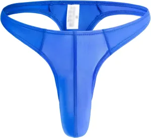 JEsilunmaMY Men's Ice Silk G-String Low Waist Elephant Nose Pouch Thong Briefs See Through Sexy Panties Bikini Underwear