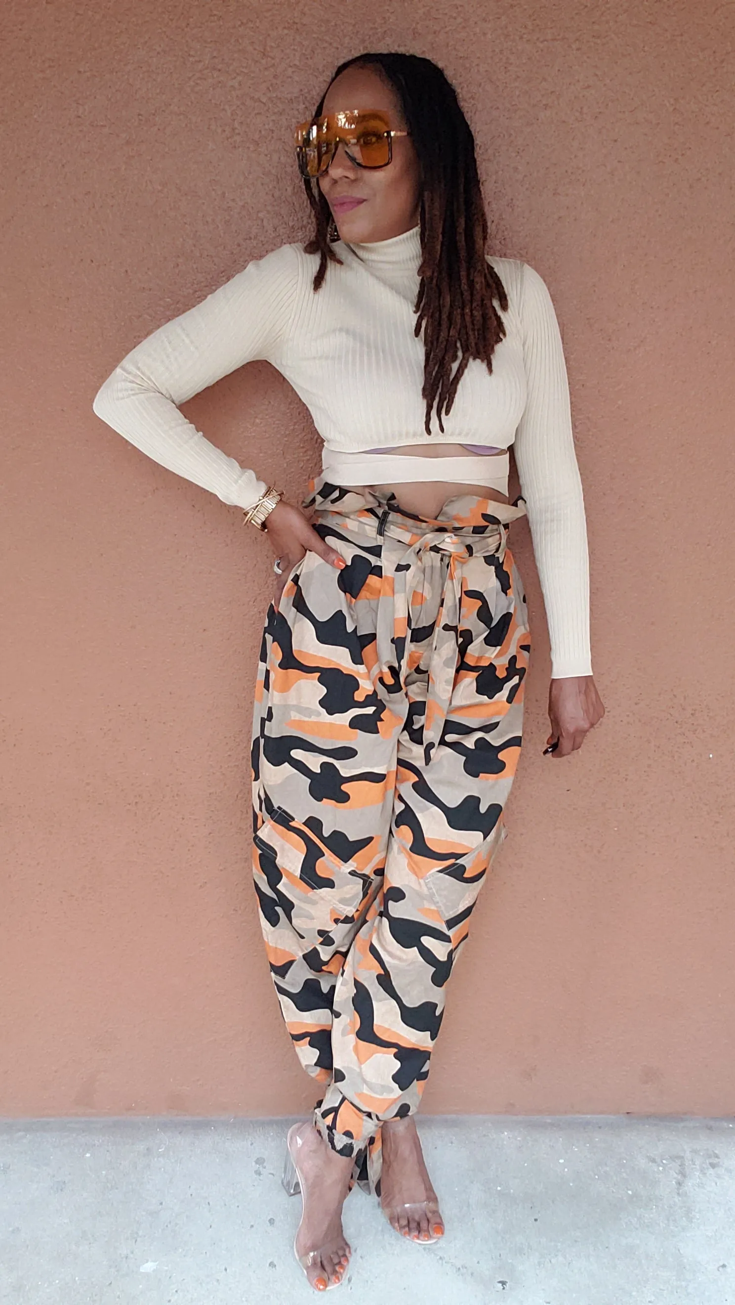 Josephine Turtleneck Crop Top | Taupe