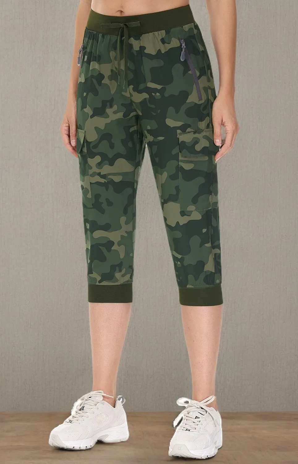 Libin Women's Cargo Capri Pants Hiking Cropped Pants Lightweight Quick Dry Joggers Athletic Workout Casual Outdoor Shorts