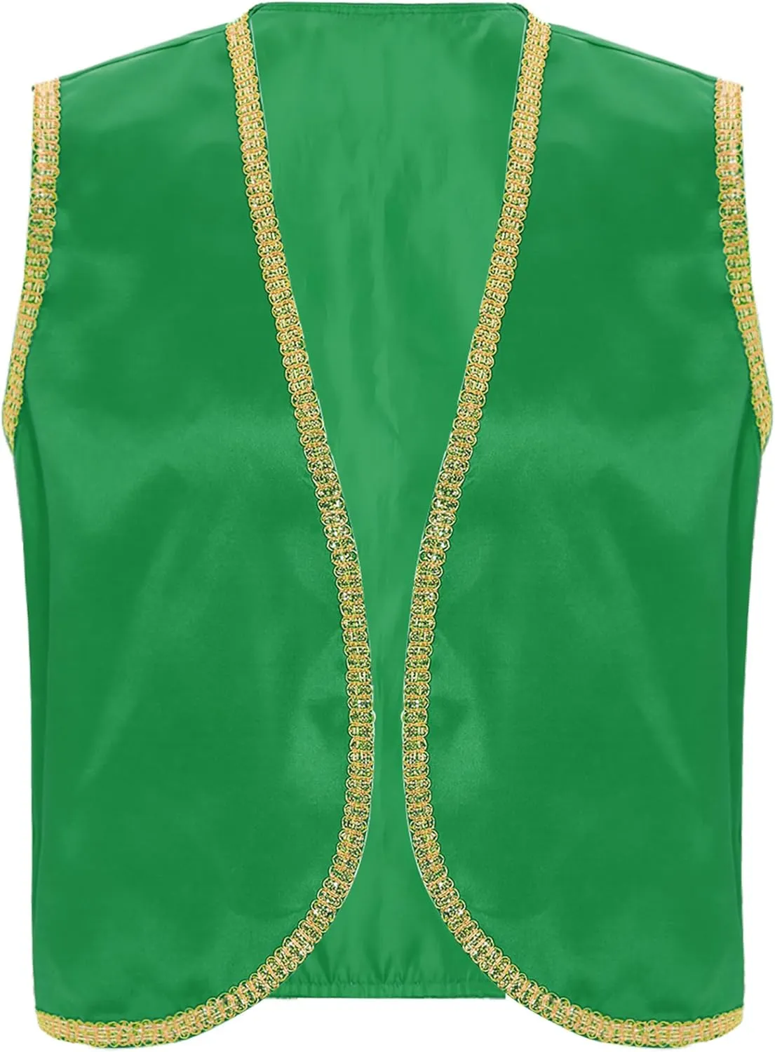 Linjinx Men's 2Pcs Arabian Prince Cosplay Costume Sleeveless Vest Waistcoat with Hippie Harem Pants