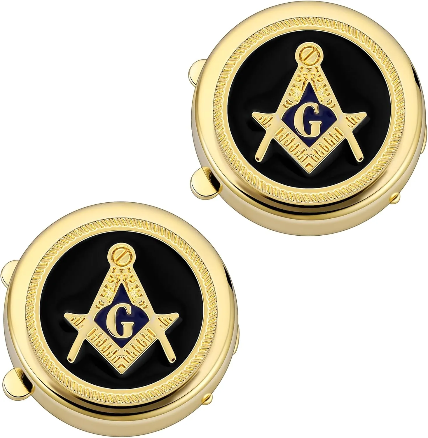 Masonic Button Covers, Square & Compass Cufflinks for Freemason