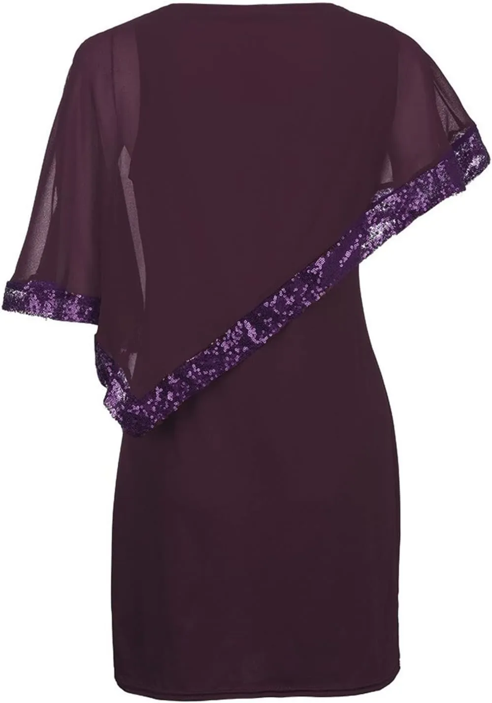 Maternity Dress, Women's Sleeveless Cape Dress with Chiffon Overlay Cocktail Formal Wedding Guest Dress