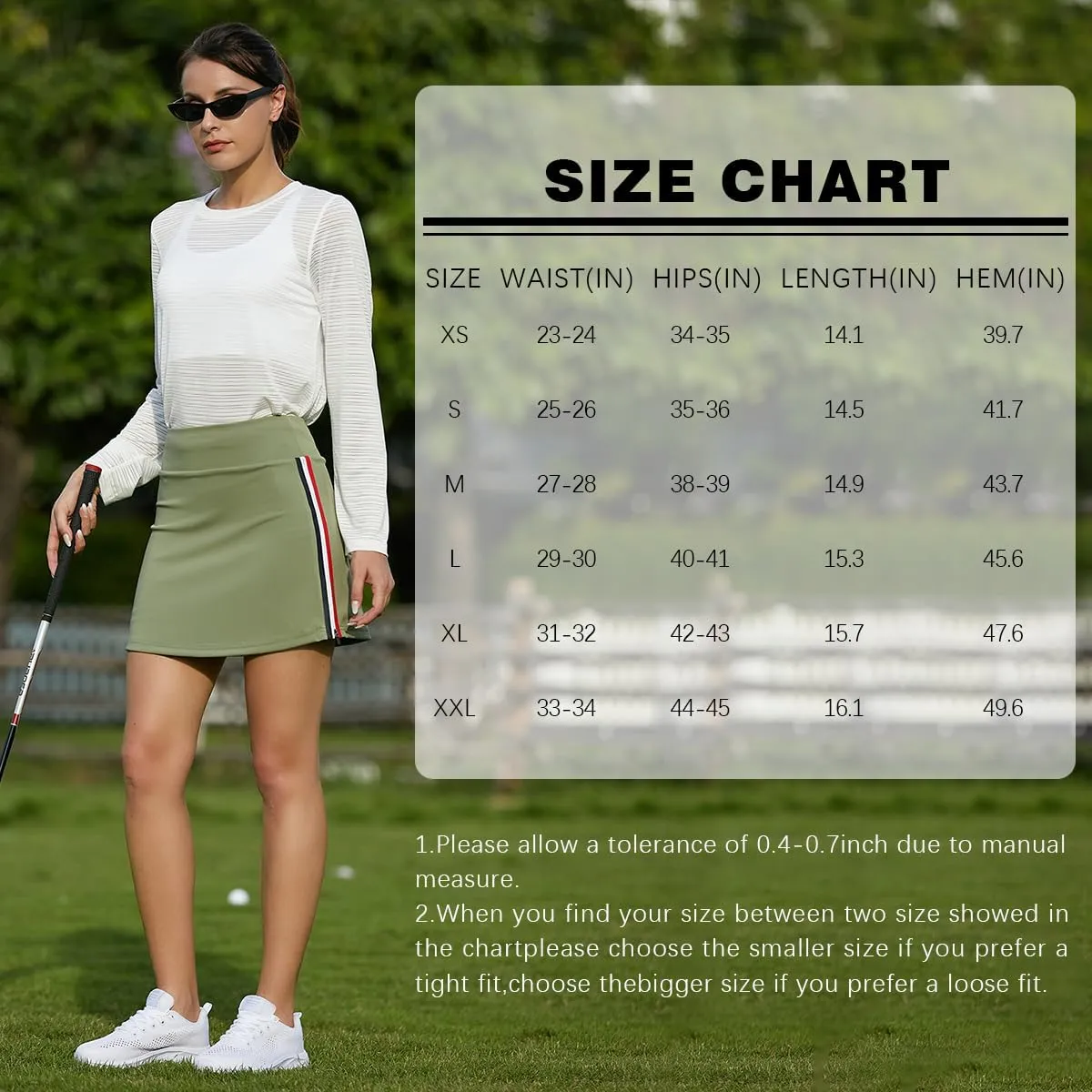 MAZEL Women's Tennis Skirts with Zippered Pockets High Waisted Lightweight Athletic Golf Skorts Skirts for Sports Running