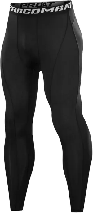 Mens Compression Pants, Leggings Running Tights Workout Base Layer for Basketball Sports Athletic Gym Soccer