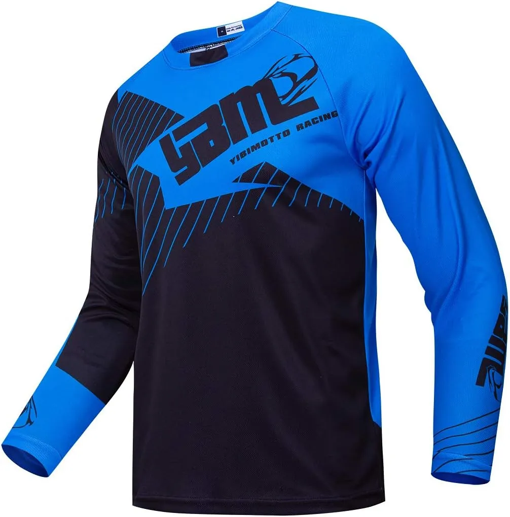 Men's Mountain Bike Jersey Long Sleeve Cycling Shirt Downhill Racing Jersey Off Road Clothing